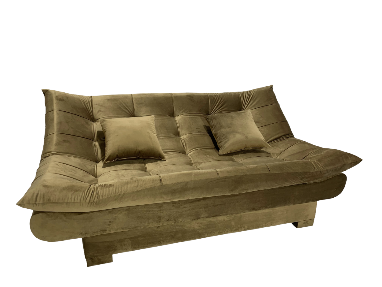 "Sofa bed by Rango Furniture, perfect for living rooms, guest rooms, and small spaces. Size: 120×190 cm, Color: Coffe