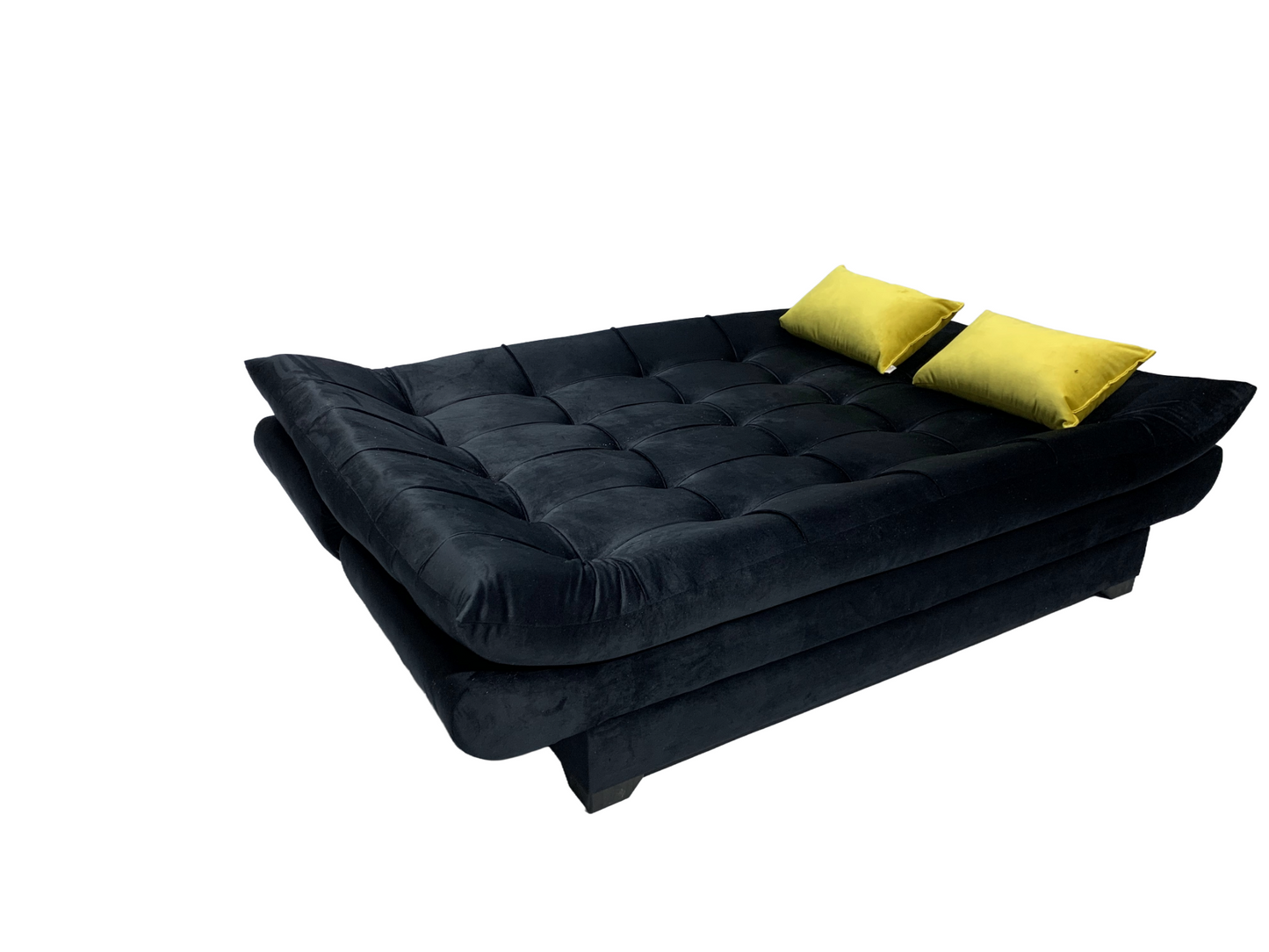 "Sofa bed by Rango Furniture, perfect for living rooms, guest rooms, and small spaces. Size: 120×190 cm, Color: Black