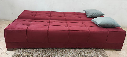 Rango Sofa Bed Used in Living Room, Guests and Small Spaces Furniture 120 x 190 cm burgundy