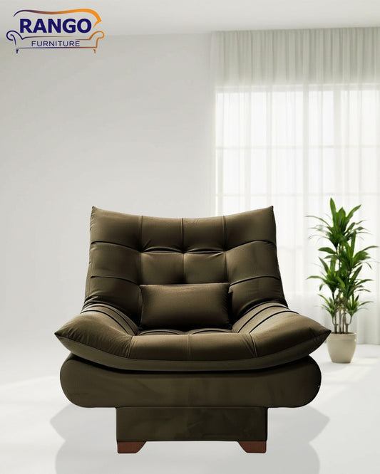 Rango Chair for Home, Office, Space Saving, Elegant Design, 90cm, Wood, Brown.