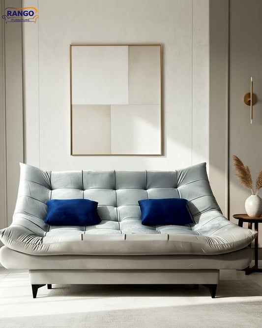 "Sofa bed by Rango Furniture, perfect for living rooms, guest rooms, and small spaces. Size: 120×190 cm, Color: Gray