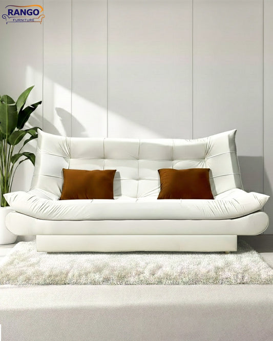 "Sofa bed by Rango Furniture, perfect for living rooms, guest rooms, and small spaces. Size: 120×190 cm, Color: .Sugar