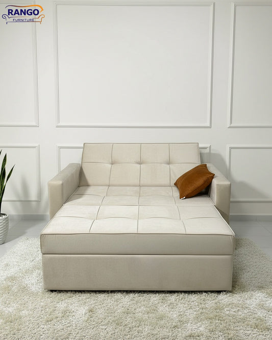 Rango Furniture Sofa Bed Drawer Beige 1.50Width 85 cm Depth Bed Length 1.85cm