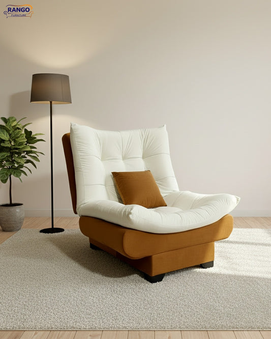 Rango Chair for Home, Office, Space Saving, Elegant Design, 90cm, Wood, Color Sugar×Havan