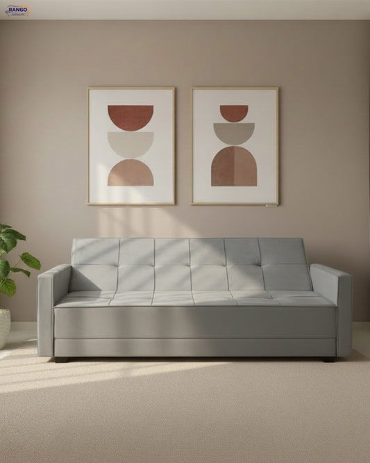 Rango Sofa Bed for Living Room, Guest and Small Spaces Furniture 120 x 210cm Grey