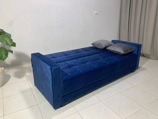 Rango Sofa Bed for Living Room, Guest and Small Spaces Furniture 120 x 210cm Navy