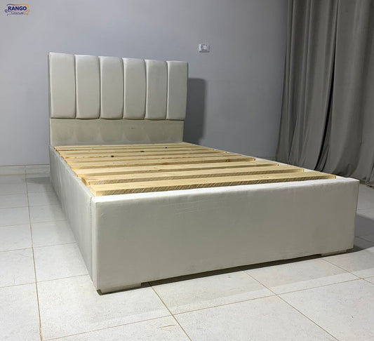 "Rango Furniture bed, featuring a design that combines quality and elegance. Color:Sugar"