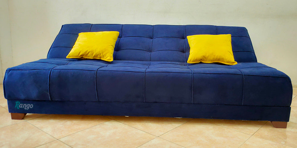 "Sofa bed by Rango Furniture, perfect for living rooms, guest rooms, and small spaces. Size: 120×190 cm, Color:Navy