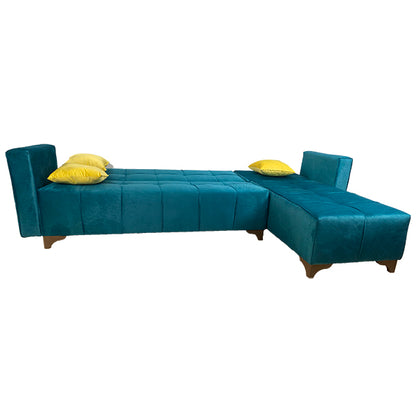 Rango L-Shape Sofa Bed (2.90×1.65 cm) for Living Rooms & Small Spaces - Teal