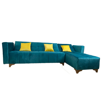 Rango L-Shape Sofa Bed (2.90×1.65 cm) for Living Rooms & Small Spaces - Teal