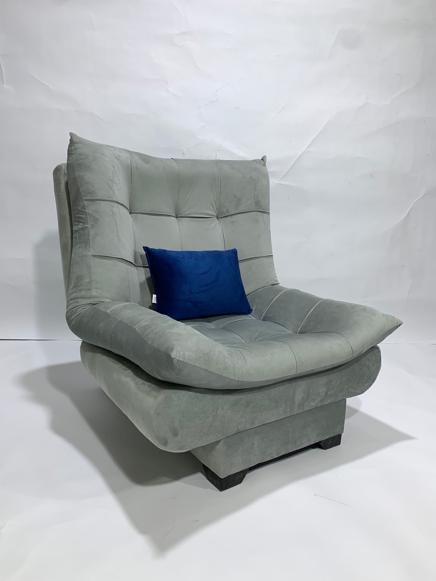 Rango Chair for Home, Office, Space Saving, Elegant Design, 90cm, Wood, Color gray