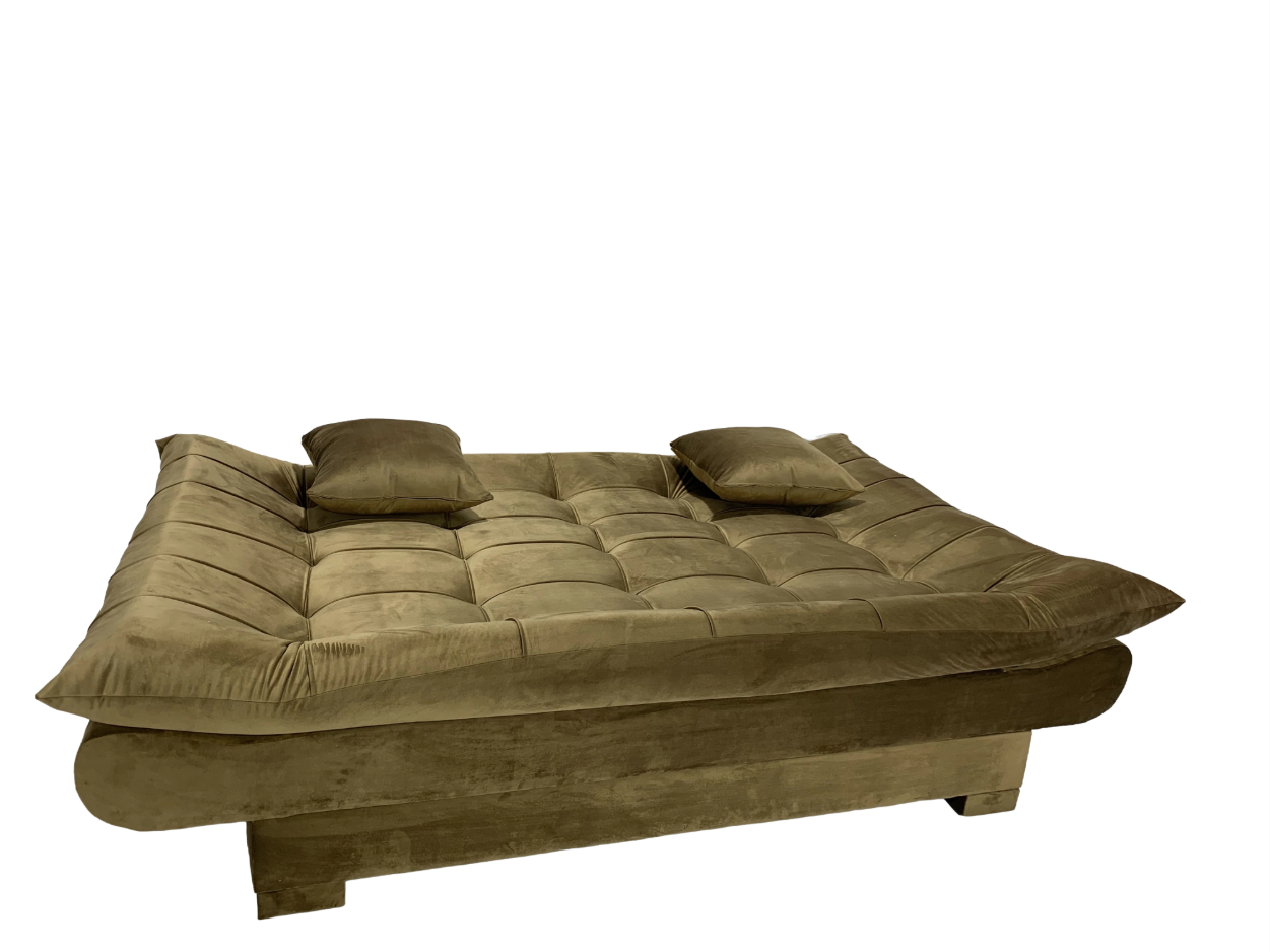 "Sofa bed by Rango Furniture, perfect for living rooms, guest rooms, and small spaces. Size: 120×190 cm, Color: Coffe