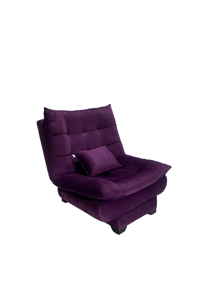 Rango Chair for Home, Office, Space Saving, Elegant Design, 90cm, Wood, Purple.
