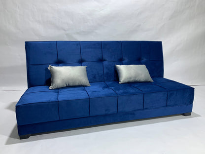 "Sofa bed by Rango Furniture, perfect for living rooms, guest rooms, and small spaces. Size: 120×190 cm, Color: Navy