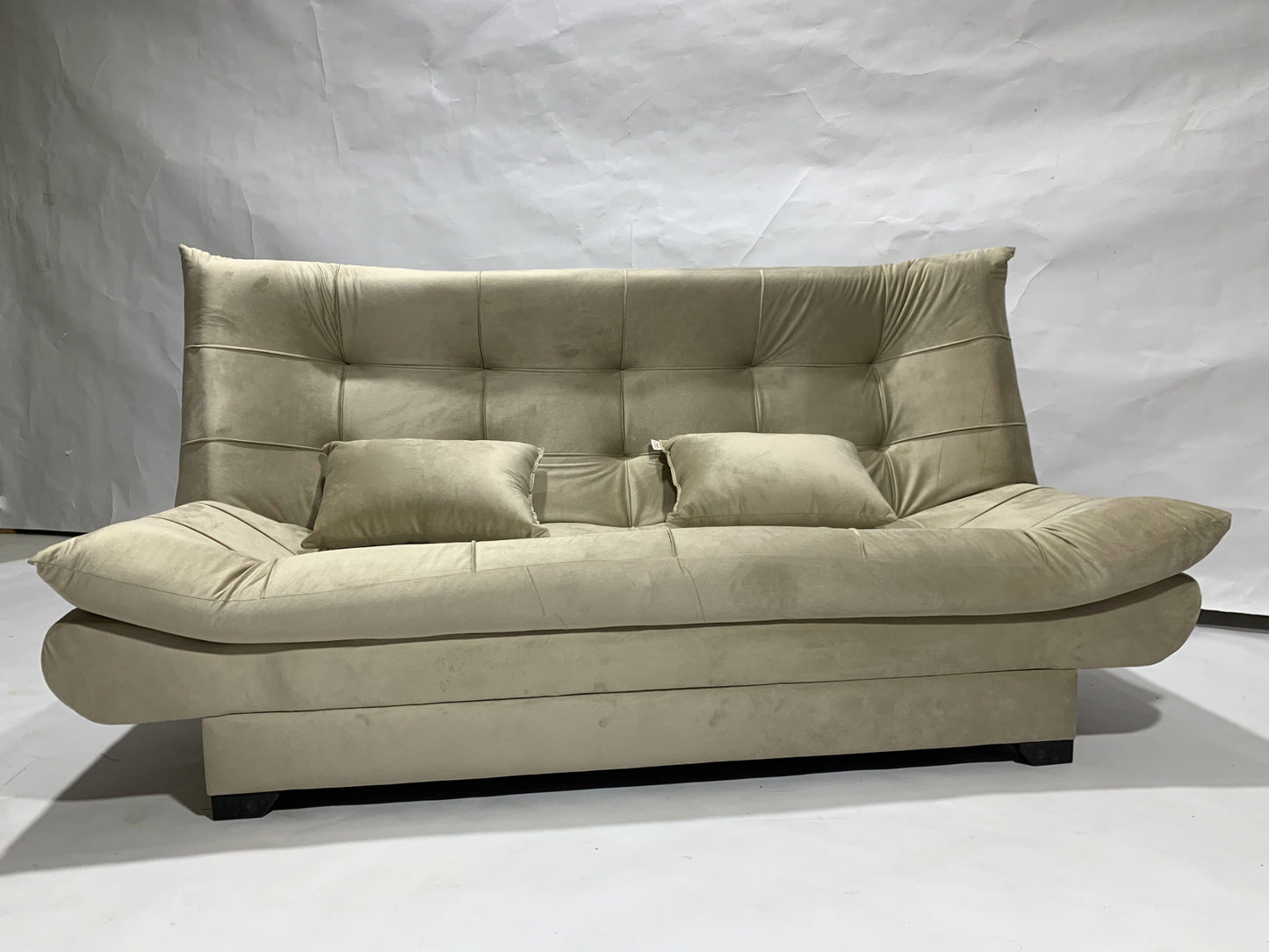 "Sofa bed by Rango Furniture, perfect for living rooms, guest rooms, and small spaces. Size: 120×190 cm, Color: Beige