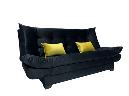 "Sofa bed by Rango Furniture, perfect for living rooms, guest rooms, and small spaces. Size: 120×190 cm, Color: Black