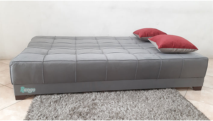 "Sofa bed by Rango Furniture, perfect for living rooms, guest rooms, and small spaces. Size: 120×190 cm, Color: Gray