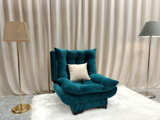 Rango Chair for Home, Office, Space Saving, Elegant Design, 90cm, Wood, Teal
