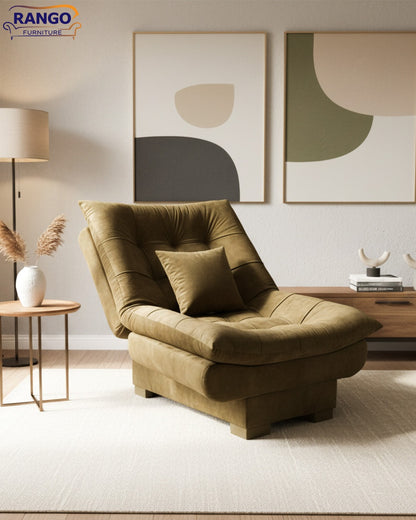 Rango Chair for Home, Office, Space Saving, Elegant Design, 90cm, Wood, Color coffe
