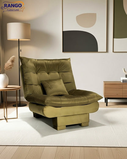 Rango Chair for Home, Office, Space Saving, Elegant Design, 90cm, Wood, Color coffe