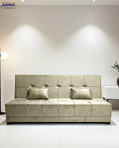 "Sofa bed by Rango Furniture, perfect for living rooms, guest rooms, and small spaces. Size: 120×190 cm, Color:Beige