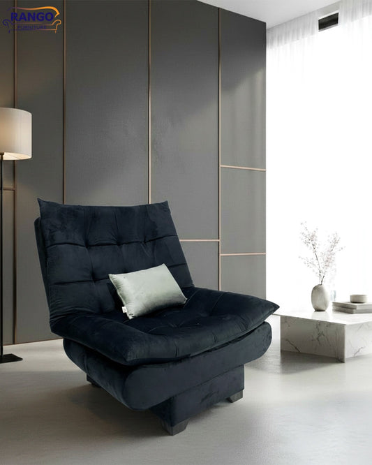 Rango Chair for Home, Office, Space Saving, Elegant Design, 90cm, Wood, Color Black