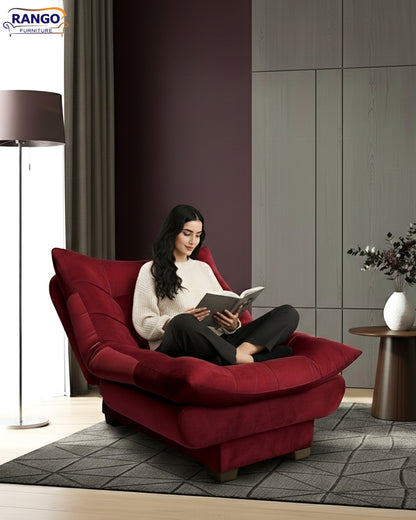 Rango Chair for Home, Office, Space Saving, Elegant Design, 90cm, Wood, burgundy