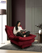 Rango Chair for Home, Office, Space Saving, Elegant Design, 90cm, Wood, burgundy