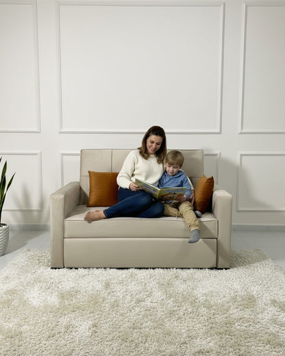 Rango Furniture Sofa Bed Drawer Beige 1.50Width 85 cm Depth Bed Length 1.85cm