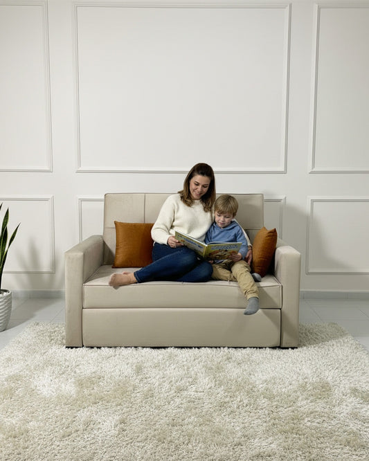 Rango Furniture Sofa Bed Drawer Beige 1.50Width 85 cm Depth Bed Length 1.85cm