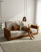 Rango Furniture Sofa Bed – Perfect for living rooms, guest rooms, and small spaces. Dimensions: 120×210 cm. Color: Beige & Havan.
