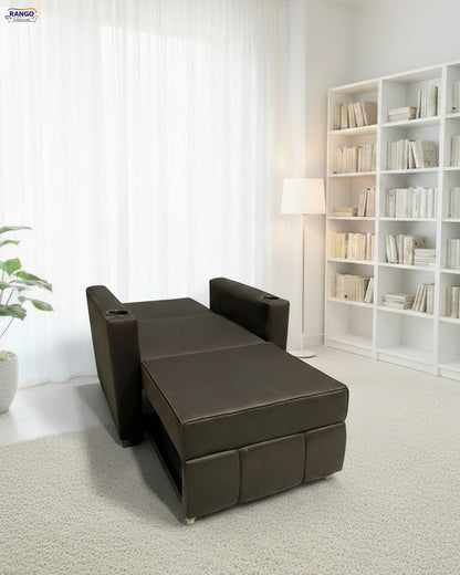 Chair-bed with drawer from Rango Furniture. Width 90, Height 95, Length 185, Depth 80. Color: Brown