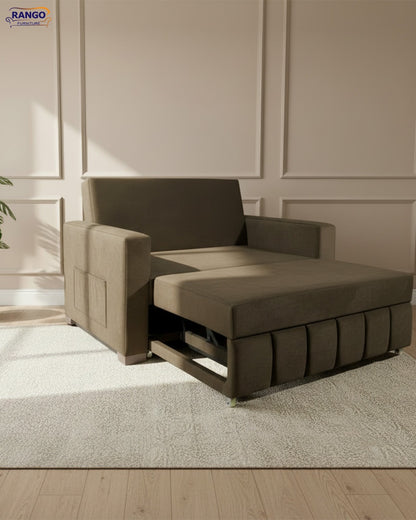 Rango Furniture Sofa Bed Drawer 1.50Width 85 cm Depth Bed Length 1.85cm Color Brown
