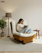 Rango Chair for Home, Office, Space Saving, Elegant Design, 90cm, Wood, Color Sugar×Havan