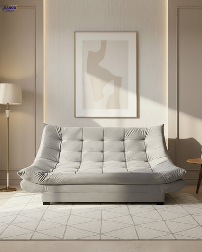 "Sofa bed by Rango Furniture, perfect for living rooms, guest rooms, and small spaces. Size: 120×190 cm, Color: Gray