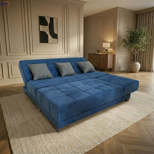 Rango L-Shape Sofa Bed (2.60×1.65 cm) for Living Rooms & Small Spaces - Navy