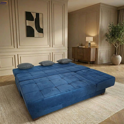 Rango L-Shape Sofa Bed (2.60×1.65 cm) for Living Rooms & Small Spaces - Navy