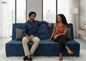 "Sofa bed by Rango Furniture, perfect for living rooms, guest rooms, and small spaces. Size: 120×190 cm, Color: Navy
