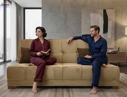 Rango Sofa Bed Used in Living Room, Guests and Small Spaces Furniture 120 x 190 cm Coffe