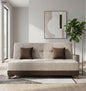 "Sofa bed by Rango Furniture, perfect for living rooms, guest rooms, and small spaces. Size: 120×190 cm, Color: Beige×Brown