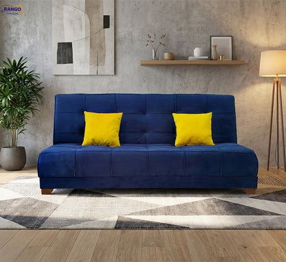 "Sofa bed by Rango Furniture, perfect for living rooms, guest rooms, and small spaces. Size: 120×190 cm, Color:Navy