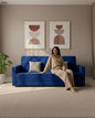 Rango Furniture Sofa Bed – Perfect for living rooms, guest rooms, and small spaces. Dimensions: 120×210 cm. Color: Navy