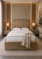 "Rango Furniture bed, featuring a design that combines quality and elegance. Color: Coffe."