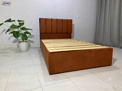 "Rango Furniture bed, featuring a design that combines quality and elegance. Color:Havan"