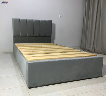 "Rango Furniture bed, featuring a design that combines quality and elegance. Color:Gray"