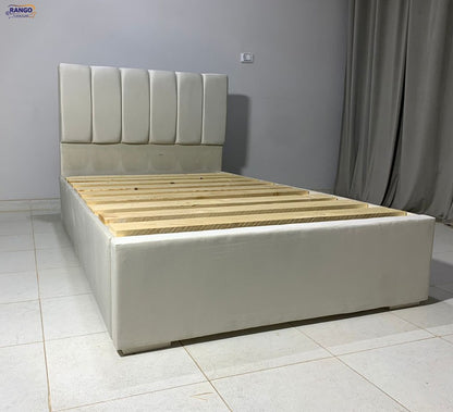 "Rango Furniture bed, featuring a design that combines quality and elegance. Color:Sugar"