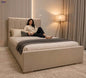 "Rango Furniture bed, featuring a design that combines quality and elegance. Color:Beige"