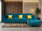 Rango L-Shape Sofa Bed (2.90×1.65 cm) for Living Rooms & Small Spaces - Teal