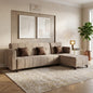 Rango L-Shape Sofa Bed (2.90×1.65 cm) for Living Rooms & Small Spaces - Coffe