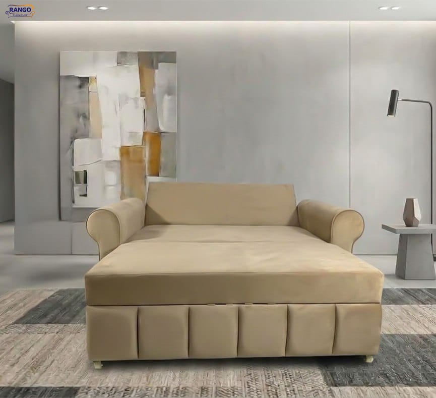 Rango Furniture Sofa Bed Drawer 1.50Width 85 cm Depth Bed Length 1.85cm Color : Coffe